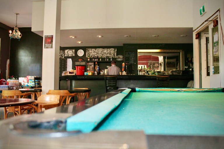 GSU Pub: Pool table and bar