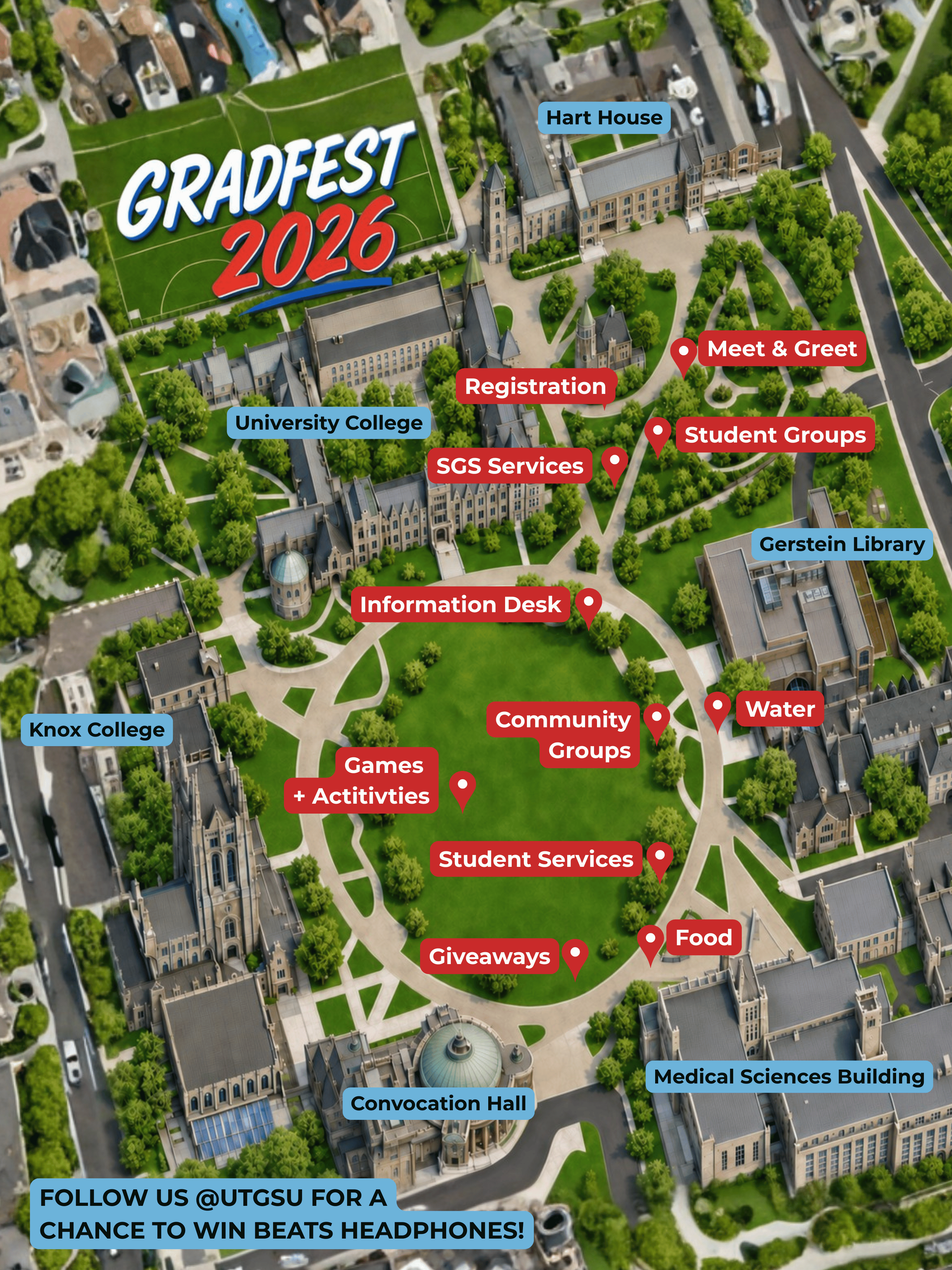 UTGSU GradFest 2026 Map